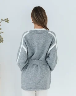 Discount Adelle Coatigan - Grey Print Knitwear & Jumpers|Knitwear