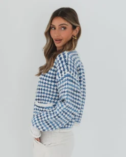 Best Aica Cardigan - Blue Print Cardigans|Knitwear & Jumpers