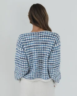 Best Aica Cardigan - Blue Print Cardigans|Knitwear & Jumpers