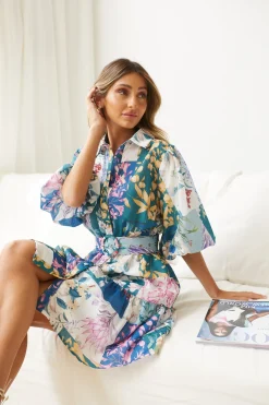 Best Bellarosa Dress - Navy Print Floral Dresses|Shirt Dresses