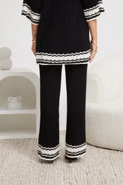 Discount Cresydda Knit Pants - Black Multi Pants|Sets