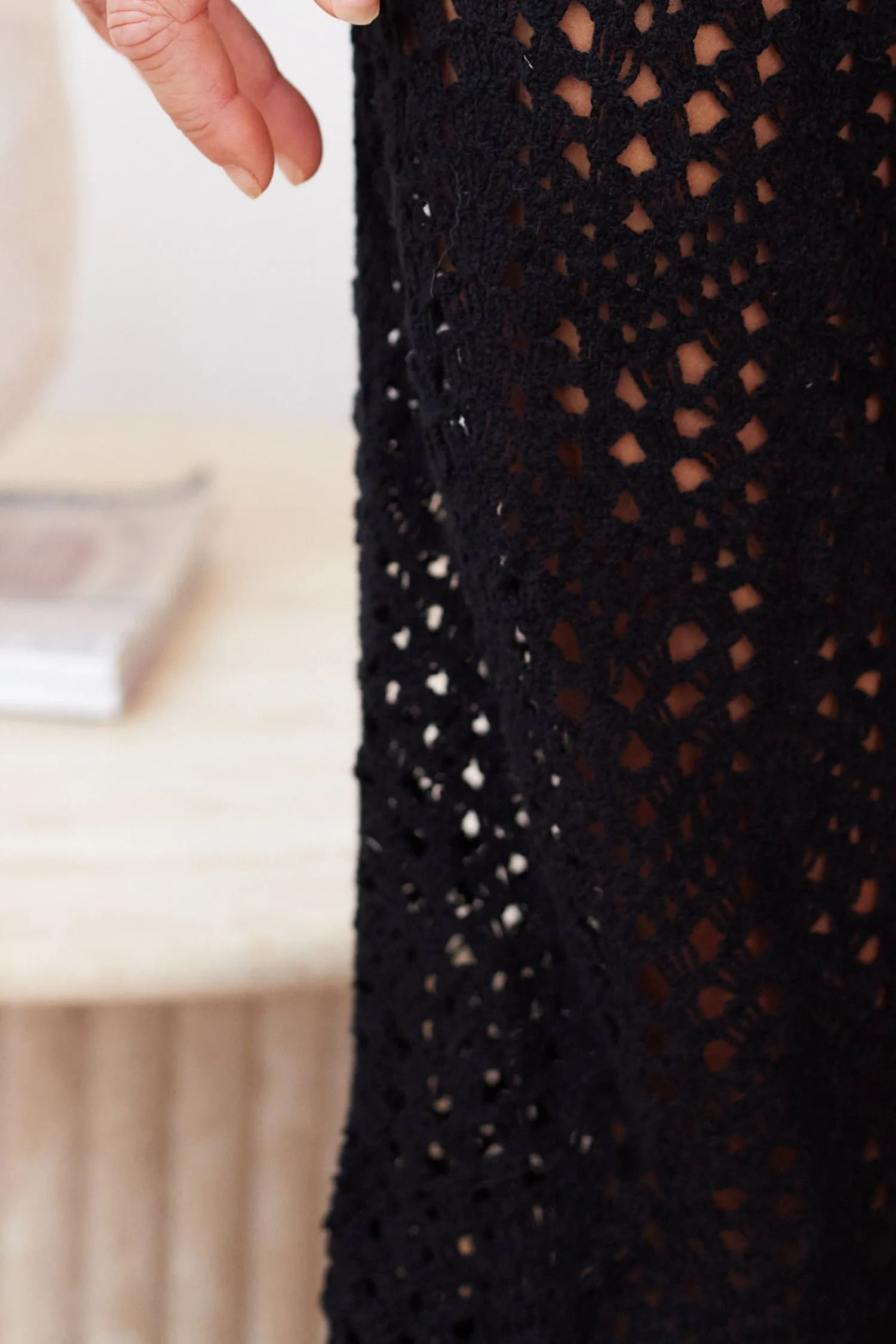 Hot Daryllyn Crochet Pants - Black Pants|Sets