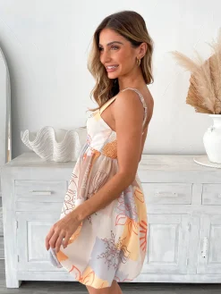 Discount Giana Dress - Yellow Print Floral Dresses|Maternity Dresses
