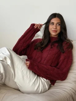 Discount Hadi Knit - Wine Jumpers|Jumpers
