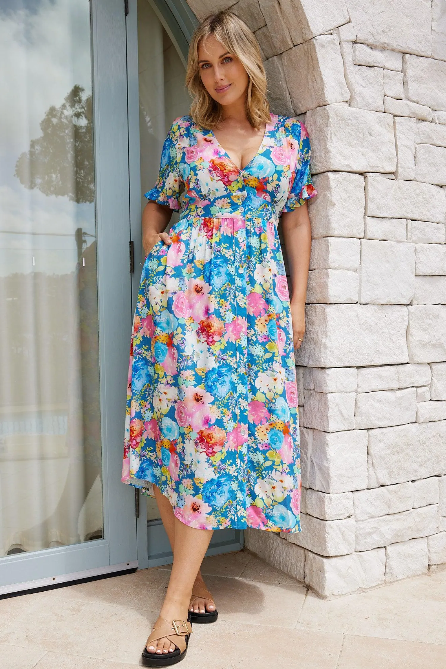 Hot Karabelle Dress - Multi Floral Floral Dresses|Curve Dresses