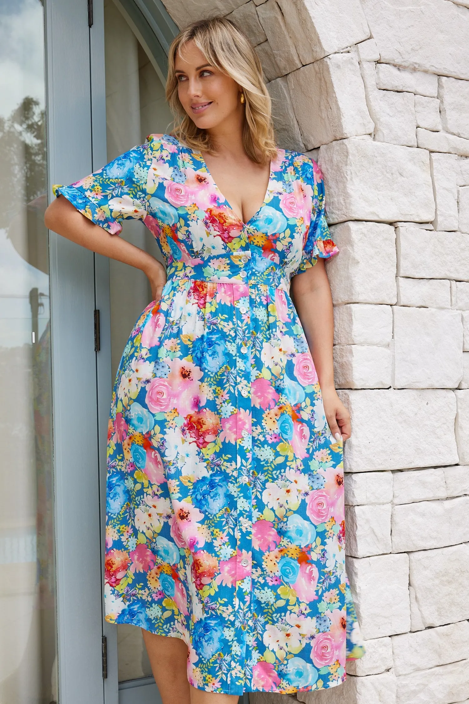 Hot Karabelle Dress - Multi Floral Floral Dresses|Curve Dresses