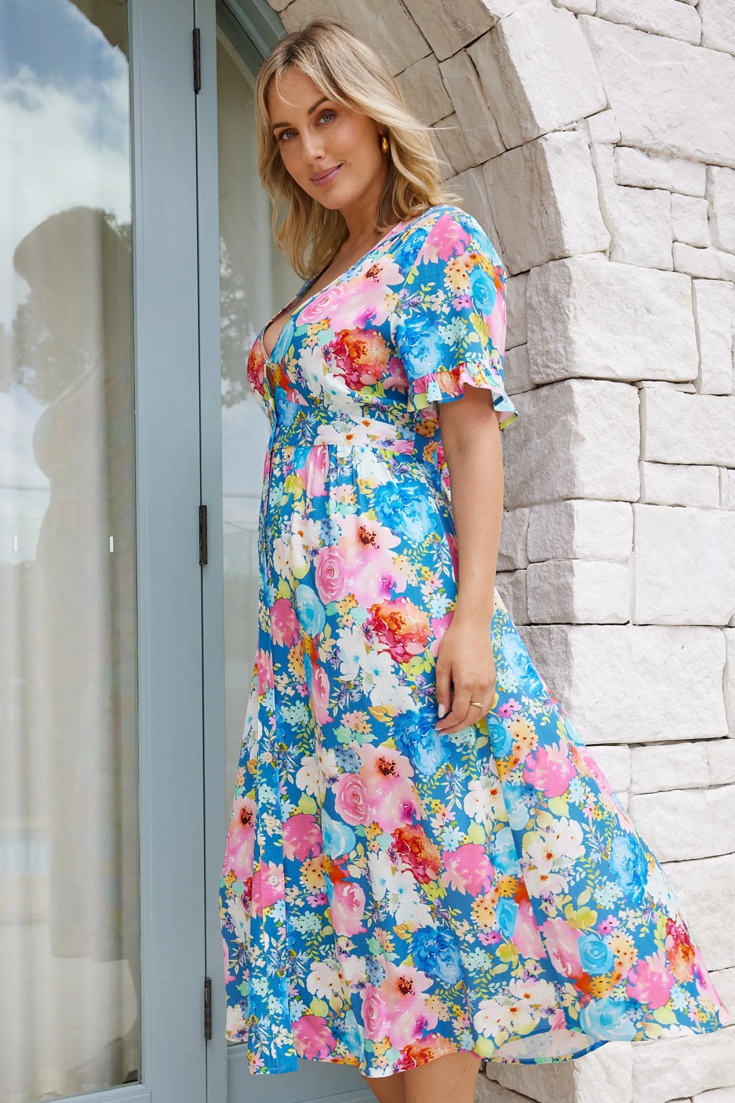 Hot Karabelle Dress - Multi Floral Floral Dresses|Curve Dresses