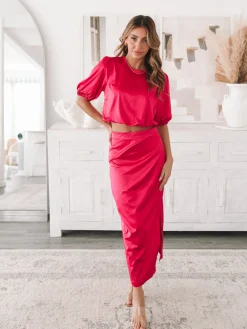 Best Kerize Top - Hot Pink Crop Tops|Crop Tops