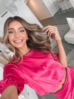 Best Kerize Top - Hot Pink Crop Tops|Crop Tops