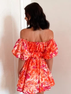 Sale Nefertiri Dress - Orange Print Maternity Dresses|Holiday Dresses