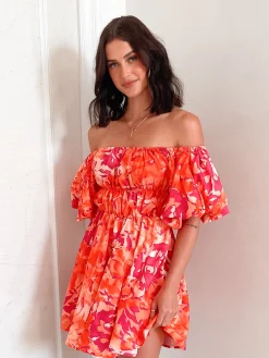 Sale Nefertiri Dress - Orange Print Maternity Dresses|Holiday Dresses