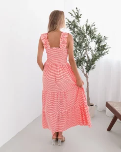 New Sentosa Dress - Red Stripe Curve Dresses|Maternity Dresses