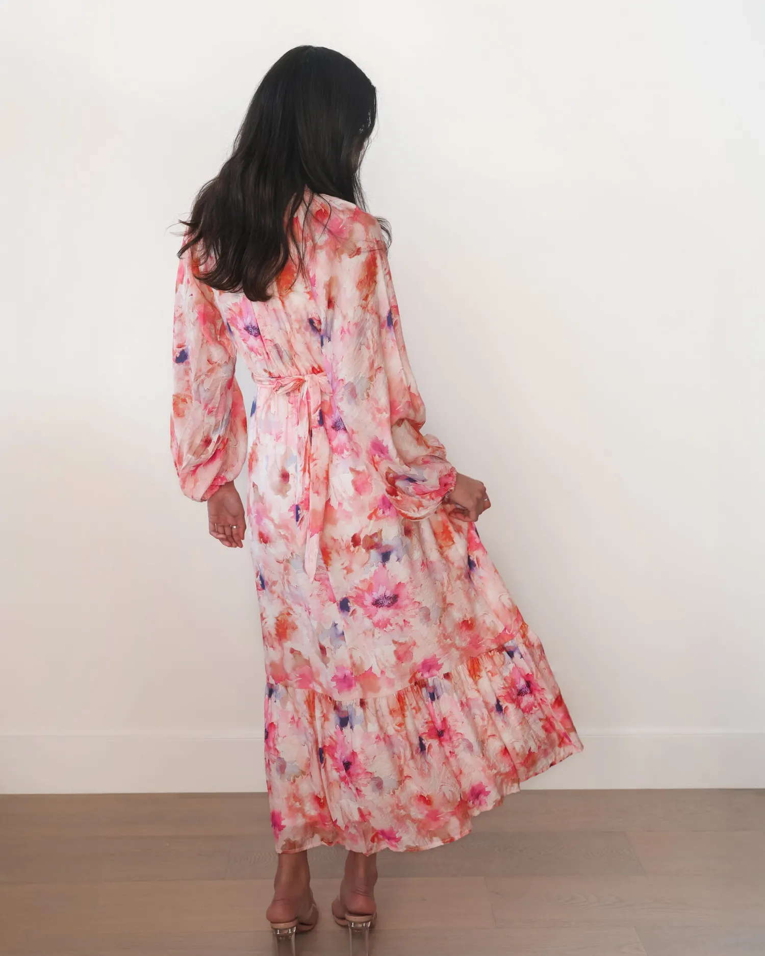 Outlet Sereline Dress - Pink Floral Floral Dresses|Long Sleeve Dresses