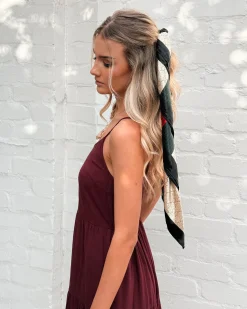 Outlet Sonya Dress - Bordeaux Linen Dresses|Curve Dresses