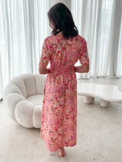 Discount Tivona Dress - Peach Blossom Floral Dresses|Maternity Dresses
